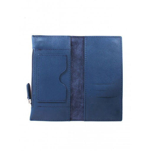 Портмоне мужское Croco-ПР-1052 натуральная кожа 3 отд, 5 карм, синий бергамо (47) 264807  фото 3