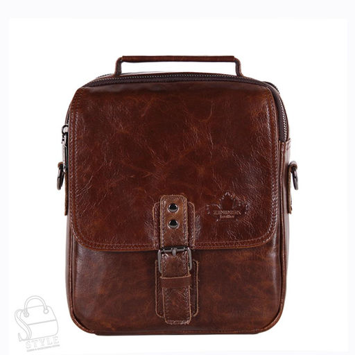 Сумка мужская кожаная 99887Z brown Zinimsk в Новосибирске