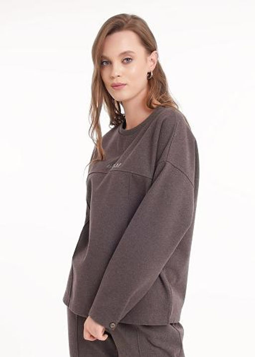 Джемпер жен. (ЧЗ) т.серый/т.коричн. 157015/187ввэ - Clever wear фото 2