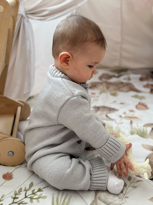 Серый полушерстяной комбинезон - Kogankids фото 2