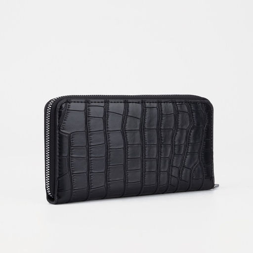 Портмоне мужское на молнии, отдел для купюр, для карт, для монет, цвет чёрный - Simaland фото 2