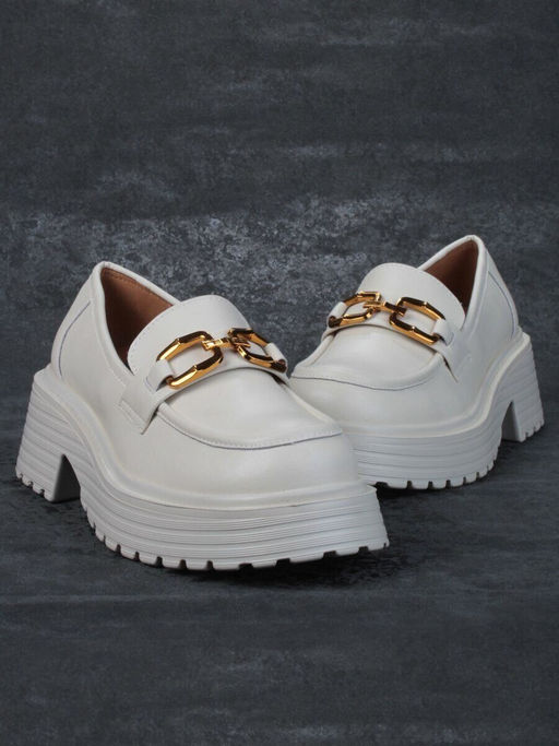 03-PDAG52-2 BEIGE Лоферы женские (натуральная кожа)