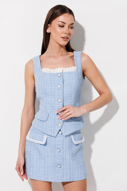 Жилет VN Fashion 1104 голубой