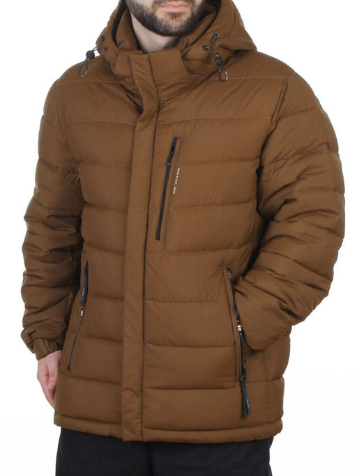 6586 BROWN Куртка мужская зимняя (200 гр. холлофайбер)