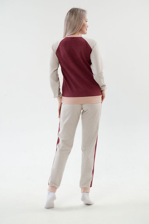 Костюм женский из футера Гамми бордо - Амадэль фото 10