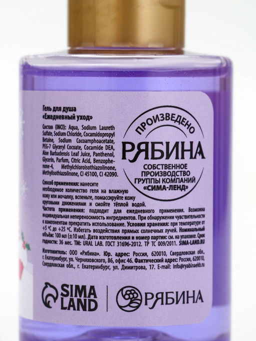 Цена за 2 шт. Гель для душа, аромат фруктового лимонада, 100 мл, URAL LAB  фото 5