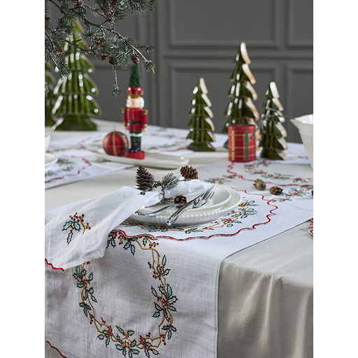 Набор из двух салфеток под приборы festive wreath из коллекции new year essential, D38 см