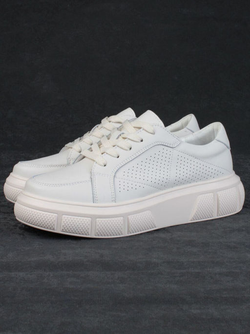 05-PDE35-2 BEIGE Кроссовки женские (натуральная кожа)