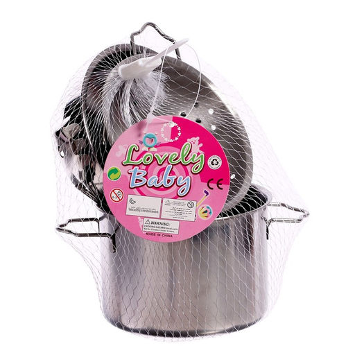 Набор детской металлической посуды «Поварёнок», 7 предметов