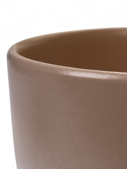 Набор горшков цветочный поддоном 4 шт 0,6 / 1,4 / 2,5 / 5 л керамика капучино Туман