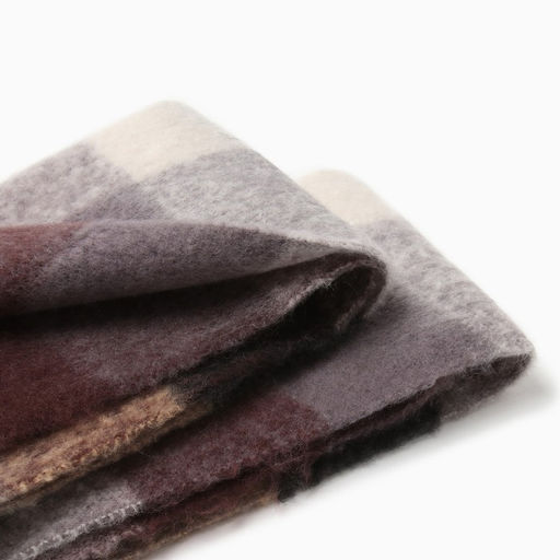 Шарф зимний объемный с кистями MINAKU клетка 210*38+18 см  фото 3