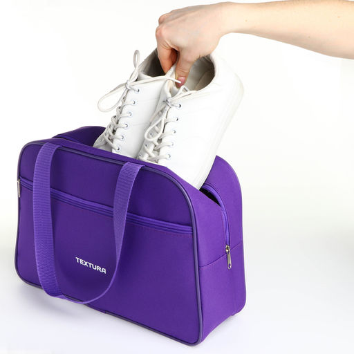 Сумка спортивная женская, TEXTURA, маленький размер, фиолетовая