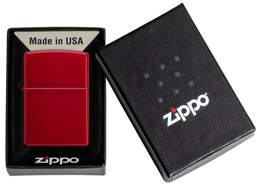 Зажигалка ZIPPO с покрытием Красное карамелизированное яблоко | Candy Apple Red 21063  фото 6