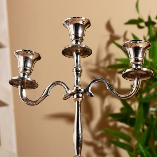 Подсвечник «Власть», на 3 свечи, 9×22×26 см, алюминий