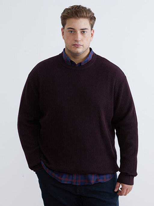 Bisiklet Yaka Erkek Triko Kazak