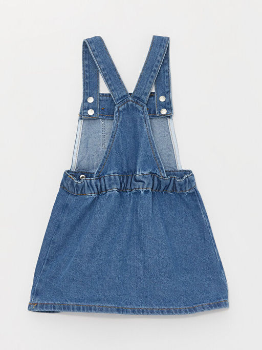 Basic Cep Detayl? K?z Bebek Jean Elbise ve K?lotlu ?orap - Waikiki фото 3