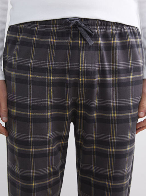 Standart Kal?p Ekose Erkek Pijama Alt