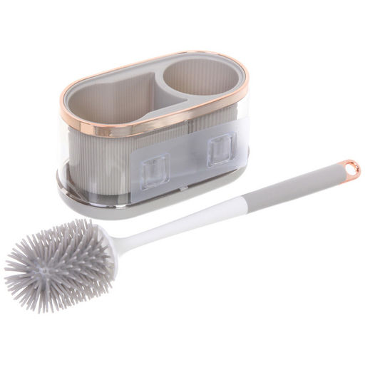 Ерш с креплением на стену "Стиль" 43 см, силиконовая щетка 8625