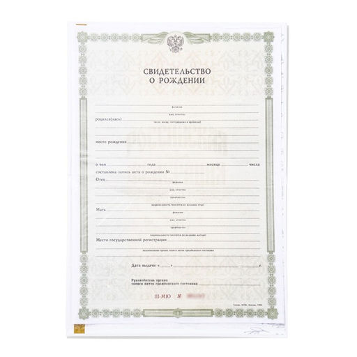 Папка для свидетельства о рождении, А5 «Зайки»