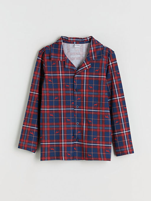 G?mlek Yaka Erkek ?ocuk Pijama Tak?m?