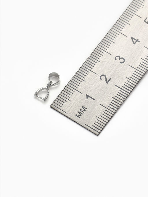 Держатель для кулона, 14?6 мм (набор 5 шт.), цвет серебро