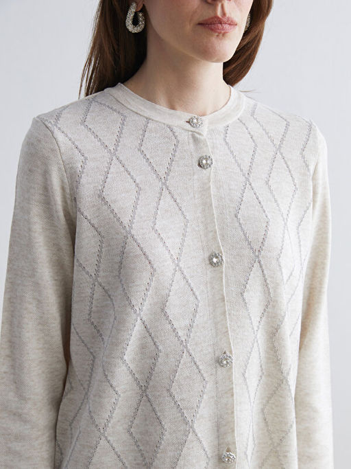 Baklava Desenli Kad?n Triko H?rka