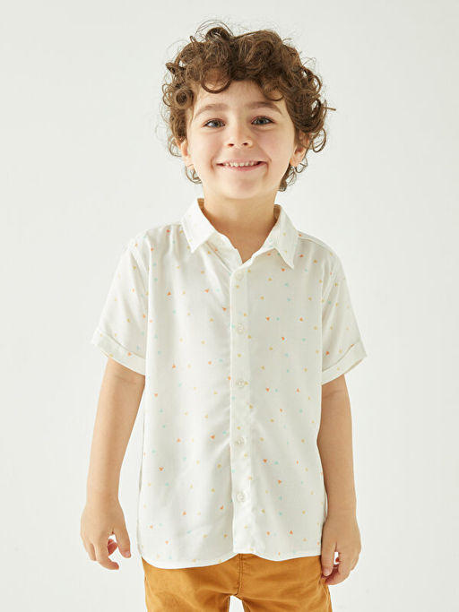 K?sa Kollu Desenli Erkek Bebek G?mlek - Waikiki фото 2