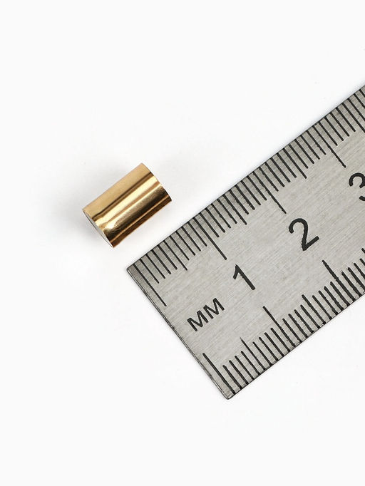 Замок-концевик магнитный, L=20 мм, d (внутренний)=7 мм, (набор 3 шт.), цвет золото