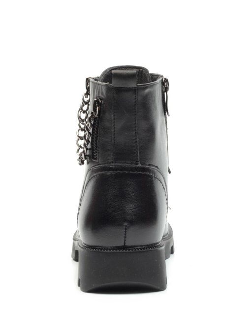 01-CYL94-D1 BLACK Ботинки демисезонные женские (натуральная кожа, байка)