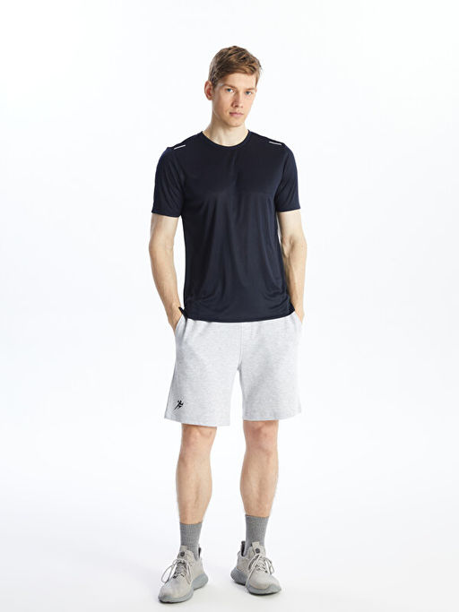 Bisiklet Yaka K?sa Kollu Erkek Spor Dokulu Ti??rt - Waikiki фото 3