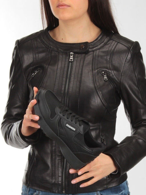 05-A2180-1 BLACK Кроссовки женские (искусственные материалы) - No name фото 2