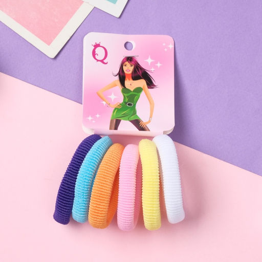 Цена за 6 шт. Резинки для волос «Анна», набор 6 шт., шик, 4 см