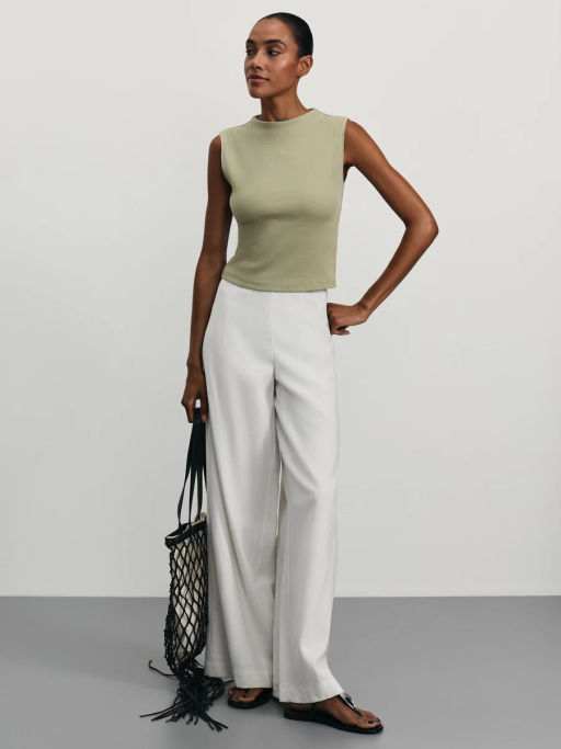 Базовый топ в рубчик / Zarina  фото 2