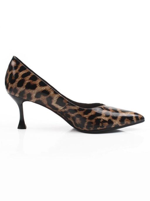 06-A43A-541PC BLACK/LEOPARD Туфли женские "Лодочки" (натуральная кожа)