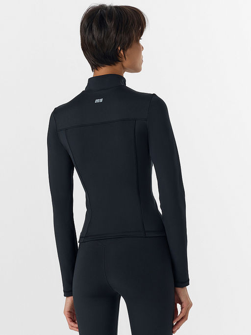 Жакет спортивный женский на молнии черный