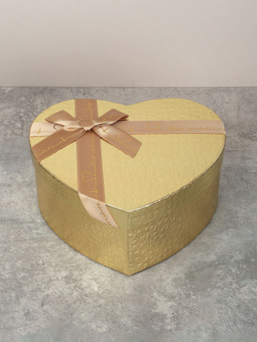 Коробка подарочная Сердце 3 штуки 22х20х9 см / 3405-02 /уп 36/золото - ГалеонТрейд фото 2
