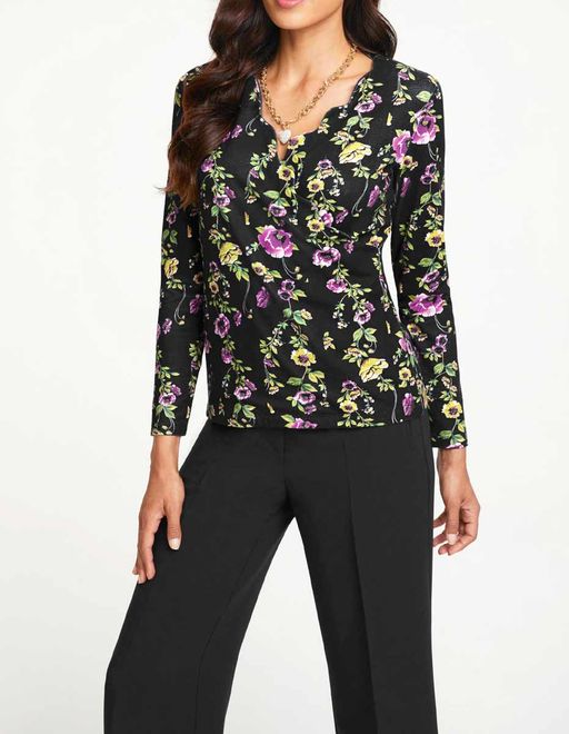 Блузка, черно-пестрая - Linea tesini фото 5