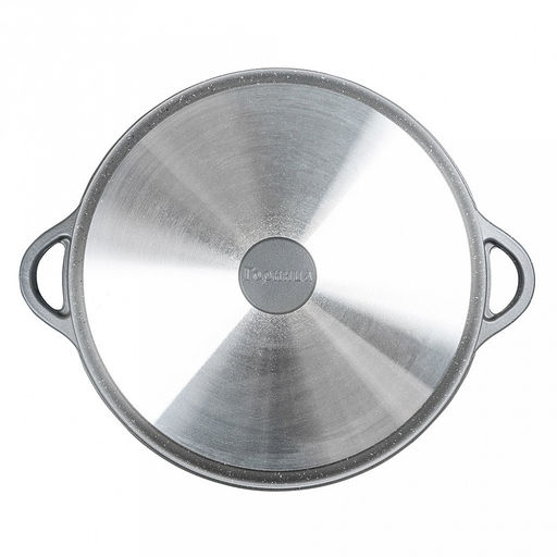 Жаровня с антипригарным покрытием 5,5л, д32см "Графит", h9,5см, s0,4см, литые ручки, форма "Классик волна" (Россия)