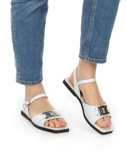 08-PED128-1 WHITE Босоножки женские (натуральная кожа) - No name фото 2