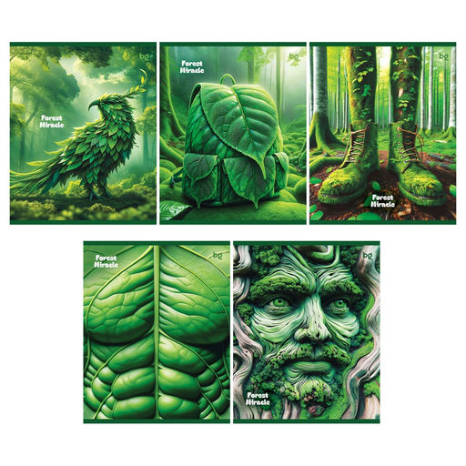 Тетрадь 96л. BG "Forest miracle", линия (Т5ск96 60344) глянцевая ламинация