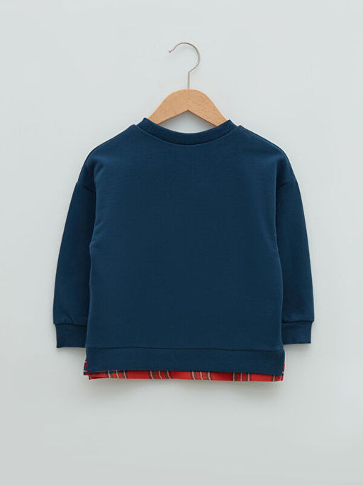 Bisiklet Yaka Uzun Kollu Y?lba?? Temal? Erkek Bebek Sweatshirt - Waikiki фото 2