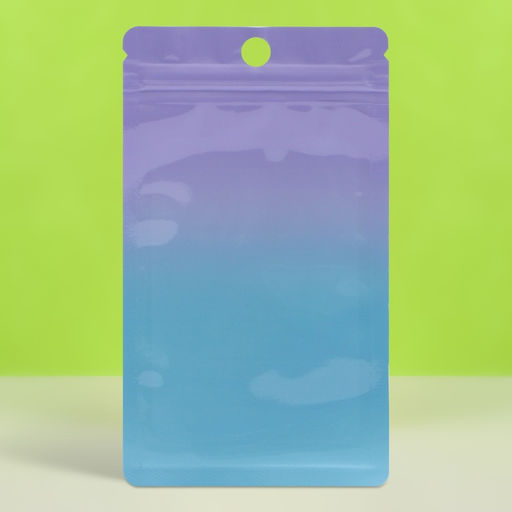 Цена за 100 шт. Пакет Зип-лок с окном, с еврослотом, градиент, 8×12 см