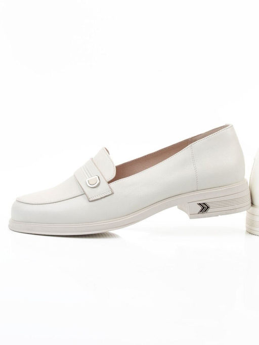 03-DEB2-3 MILK Лоферы женские (натуральная кожа)