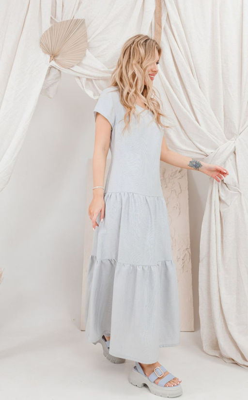 Платье AMORI 9656 светло-серый  фото 3