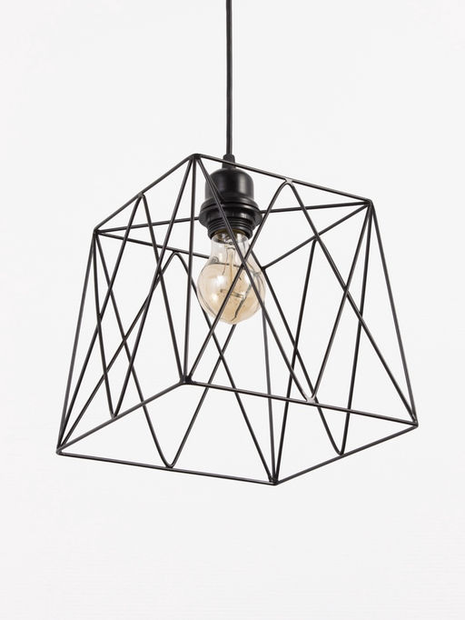 Светильник подвесной 1117/1, E27, 40 Вт, 22.5×70 см, чёрный