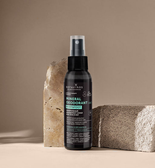 Дезодорант-спрей минеральный для тела и ног 2 в 1 Ароматерапи Энерджи, 100 мл, Botavikos 209  фото 3