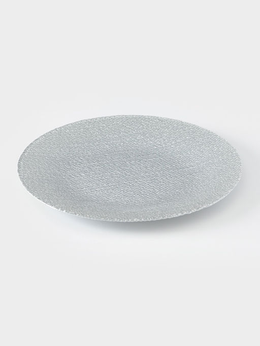 Тарелка подстановочная Magistro Cotton, d=33 см, стекло, серебристая  фото 6