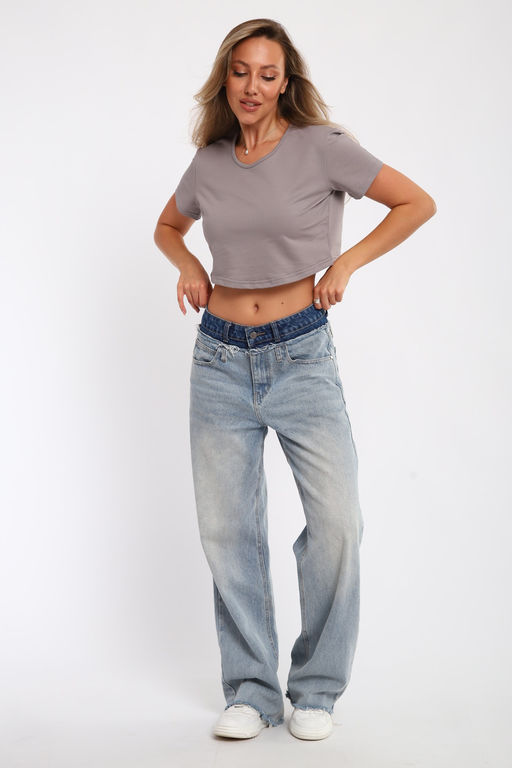 83908 укороченная футболка женская - Натали фото 31