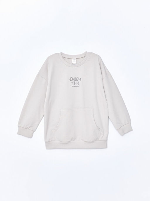 Bisiklet Yaka Uzun Kollu Basic Erkek Bebek Sweatshirt ve E?ofman Alt 2li - Waikiki фото 2