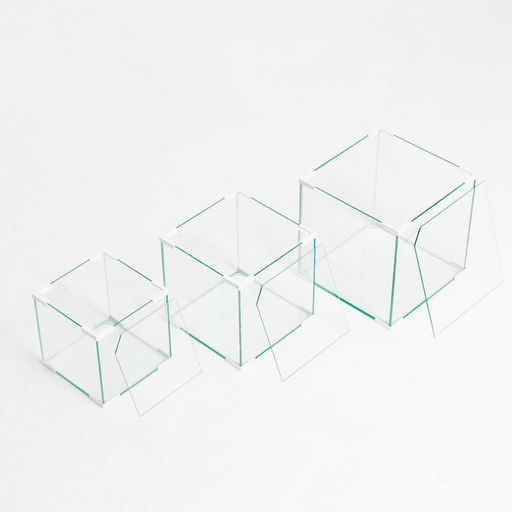 Комплект аквариумов Куб Матрёшка, 16 л, 27 л, 43 л, белые уголоки - Пижон фото 3